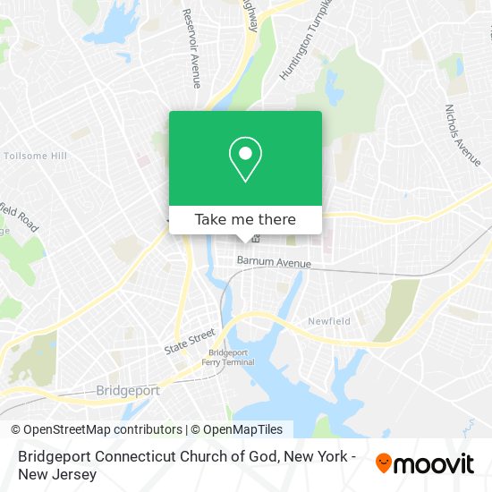 Mapa de Bridgeport Connecticut Church of God