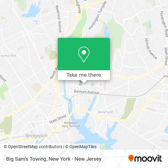 Big Sam's Towing map