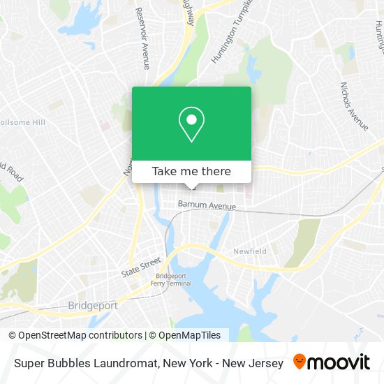 Mapa de Super Bubbles Laundromat