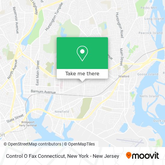 Control O Fax Connecticut map