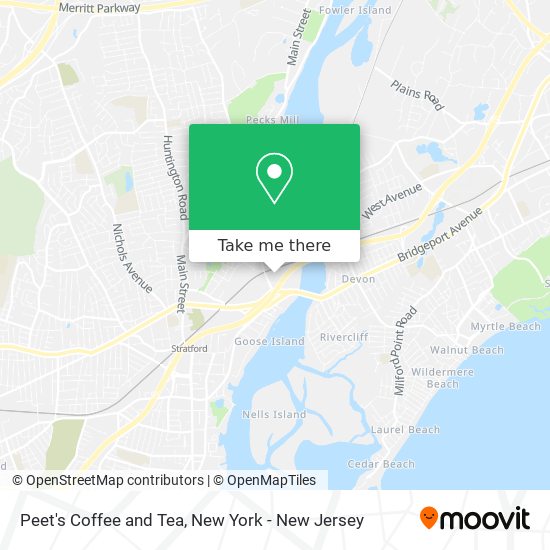 Peet's Coffee and Tea map