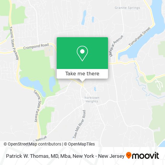 Mapa de Patrick W. Thomas, MD, Mba