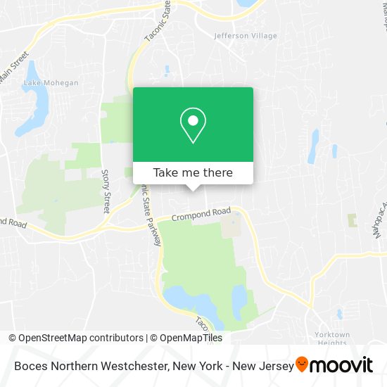 Mapa de Boces Northern Westchester