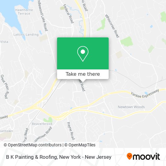 B K Painting & Roofing map