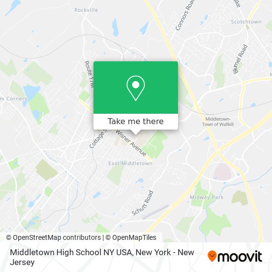 Mapa de Middletown High School NY USA