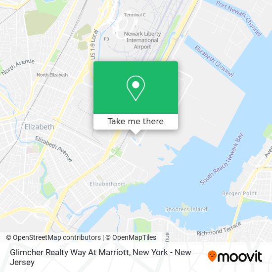Mapa de Glimcher Realty Way At Marriott