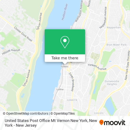 United States Post Office Mt Vernon New York map