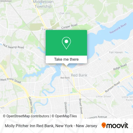 Molly Pitcher Inn Red Bank map