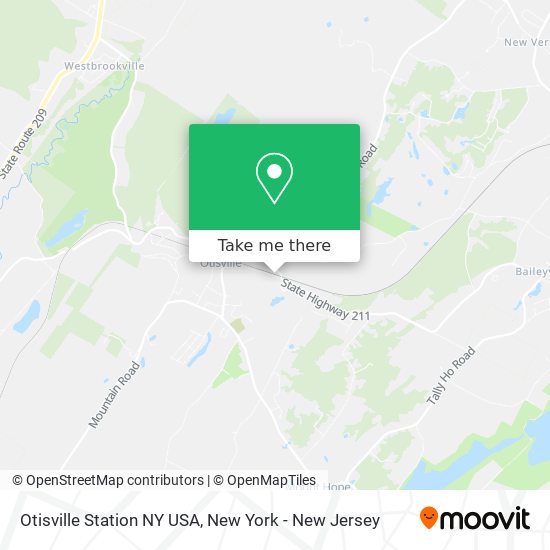 Otisville Station NY USA map