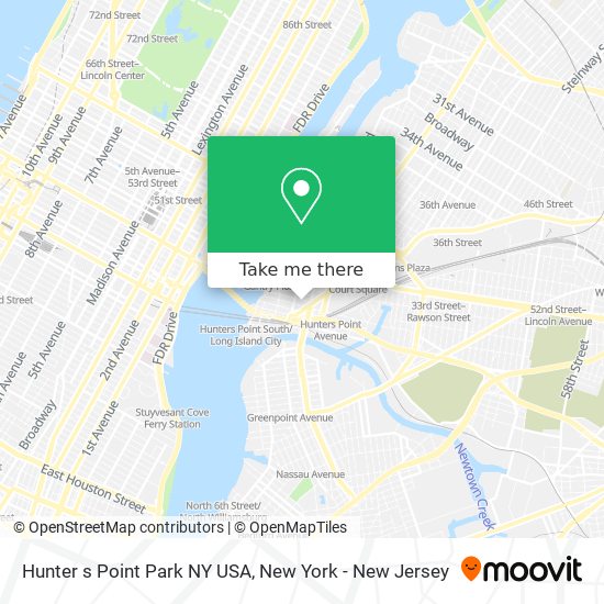 Mapa de Hunter s Point Park NY USA