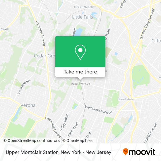 Mapa de Upper Montclair Station