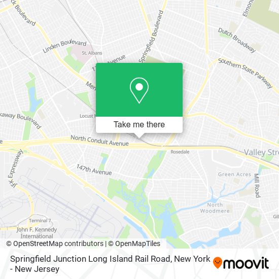 Springfield Junction Long Island Rail Road map