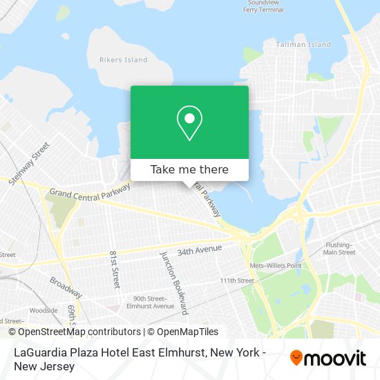 LaGuardia Plaza Hotel East Elmhurst map