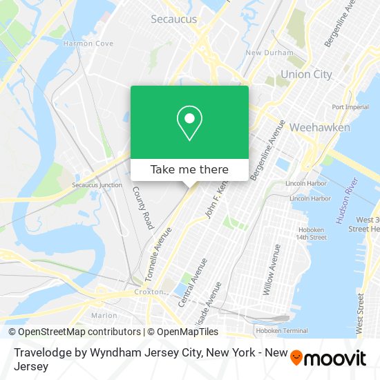 Mapa de Travelodge by Wyndham Jersey City