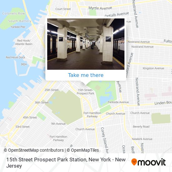 Mapa de 15th Street Prospect Park Station