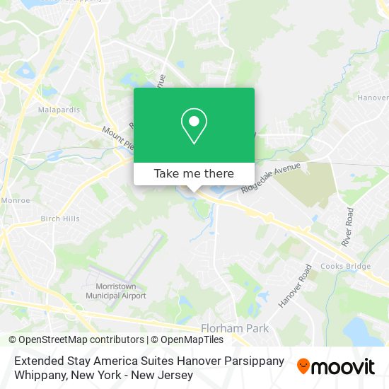 Extended Stay America Suites Hanover Parsippany Whippany map