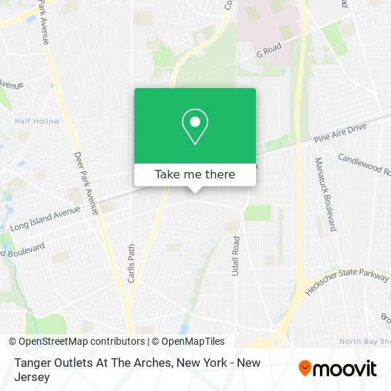 Tanger Outlets At The Arches map