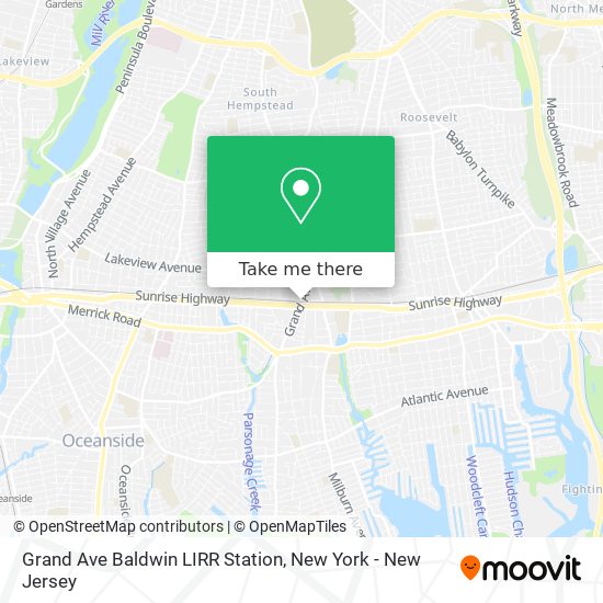 Mapa de Grand Ave Baldwin LIRR Station