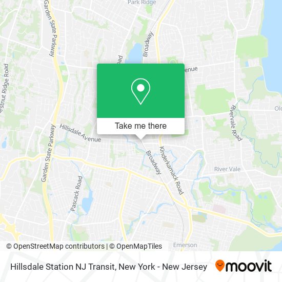 Mapa de Hillsdale Station NJ Transit