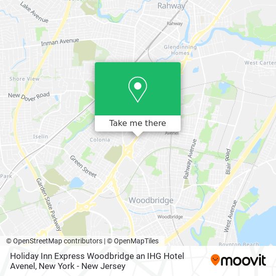 Holiday Inn Express Woodbridge an IHG Hotel Avenel map