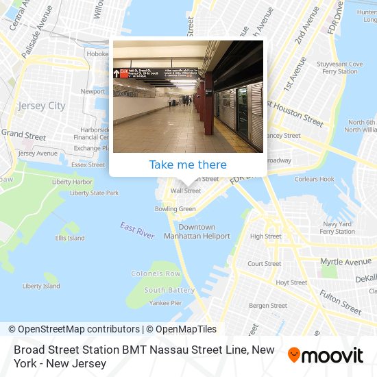 Broad Street Station BMT Nassau Street Line map