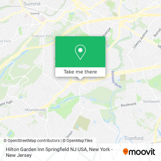 Hilton Garden Inn Springfield NJ USA map