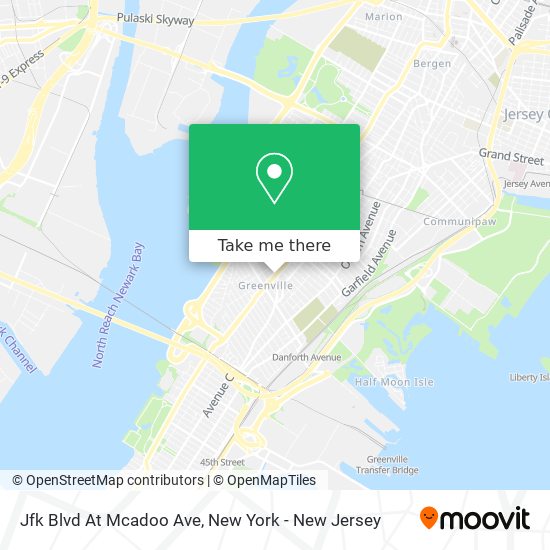 Jfk Blvd At Mcadoo Ave map