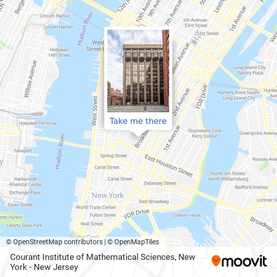 Courant Institute of Mathematical Sciences map