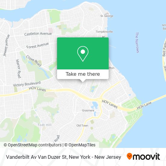 Mapa de Vanderbilt Av Van Duzer St