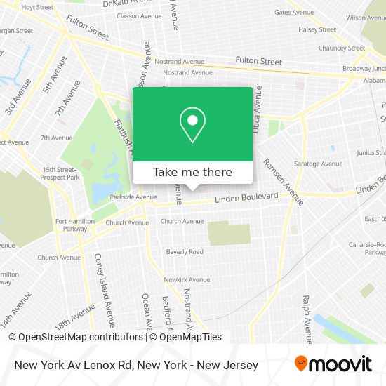 Mapa de New York Av Lenox Rd