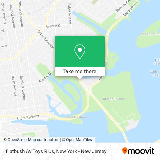 Flatbush Av Toys R Us map