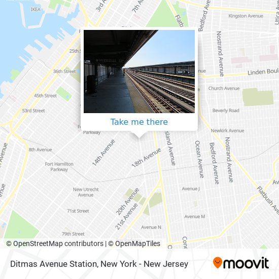 Ditmas Avenue Station map