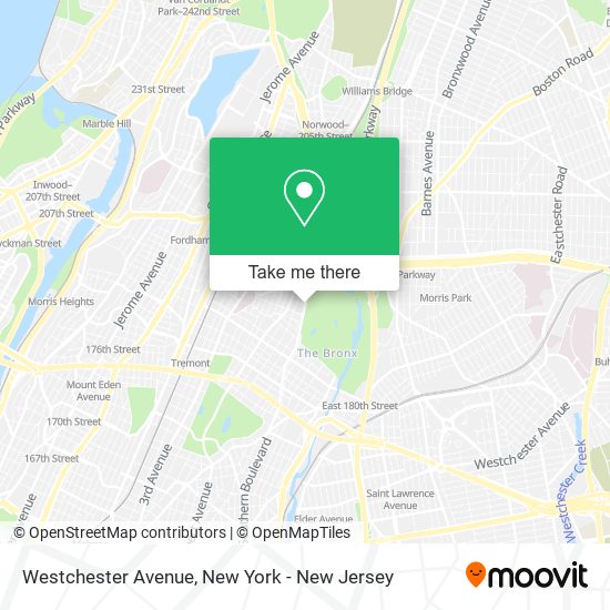 Westchester Avenue map