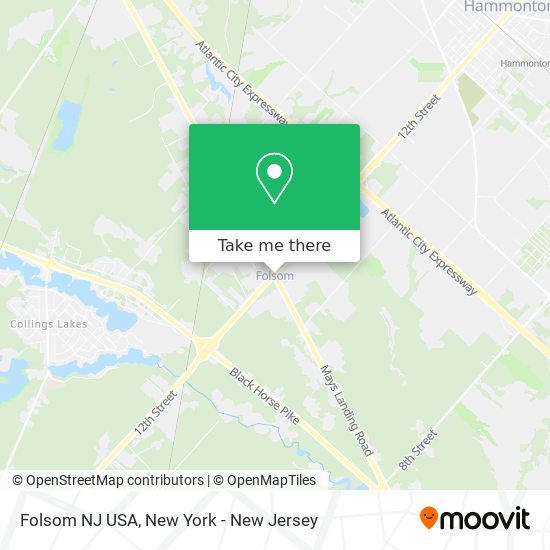 Folsom NJ USA map
