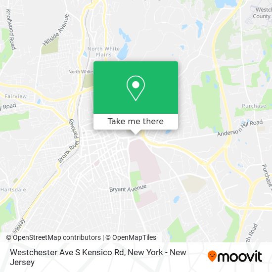 Westchester Ave S Kensico Rd map