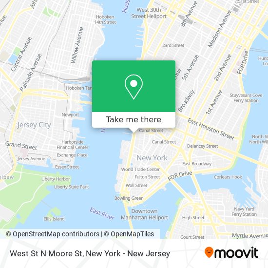 West St N Moore St map