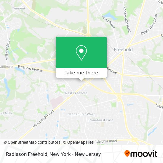 Radisson Freehold map