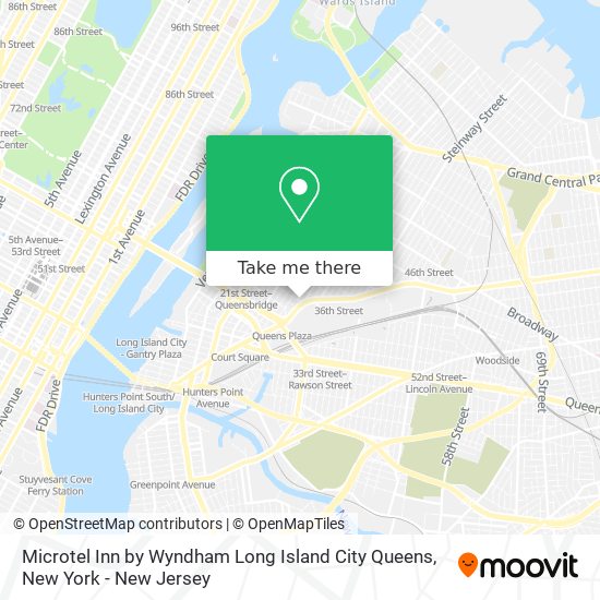Mapa de Microtel Inn by Wyndham Long Island City Queens