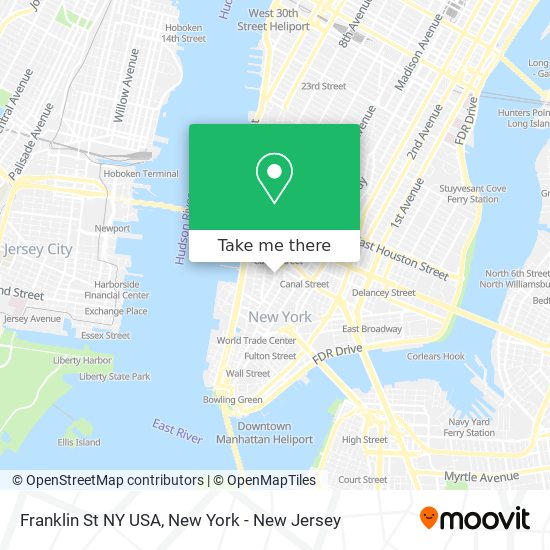 Franklin St NY USA map