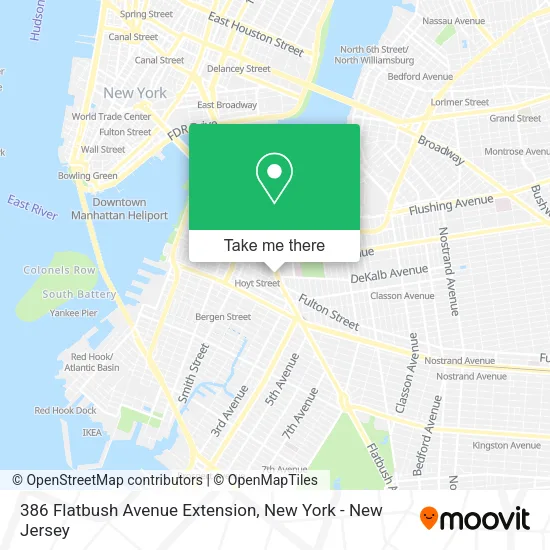 386 Flatbush Avenue Extension map