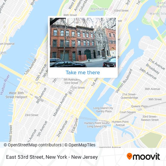 Mapa de East 53rd Street