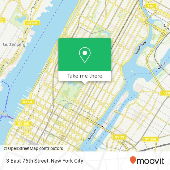 3 East 76th Street map