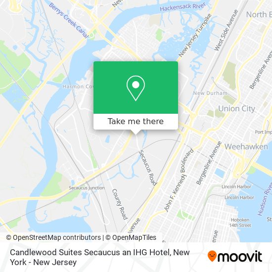 Candlewood Suites Secaucus an IHG Hotel map