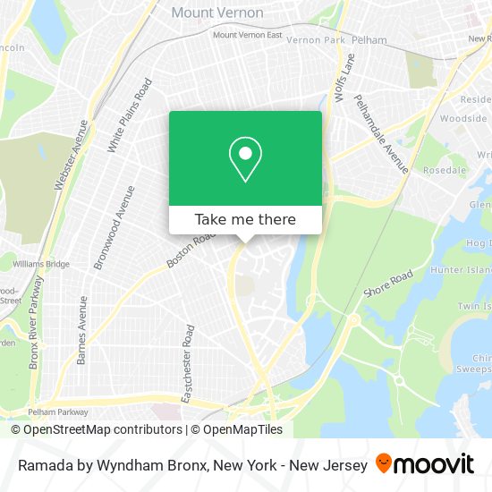 Ramada by Wyndham Bronx map