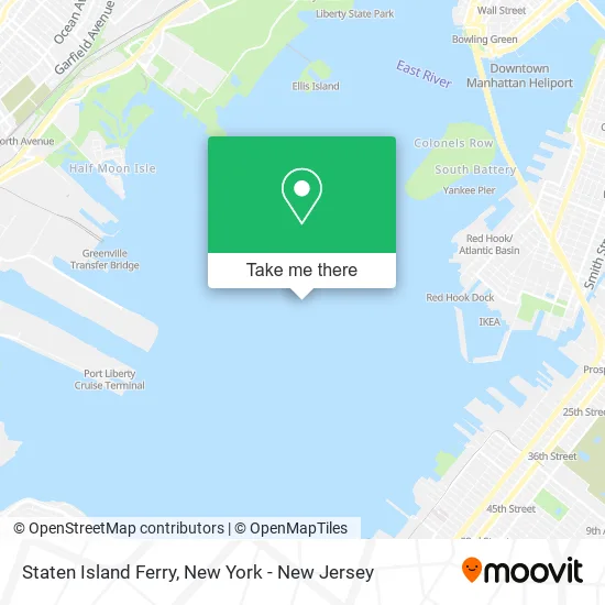 Staten Island Ferry map