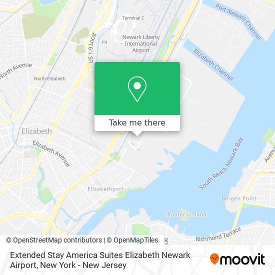 Extended Stay America Suites Elizabeth Newark Airport map