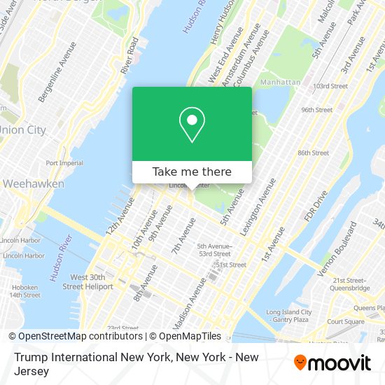 Mapa de Trump International New York