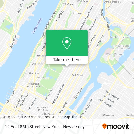 Mapa de 12 East 86th Street