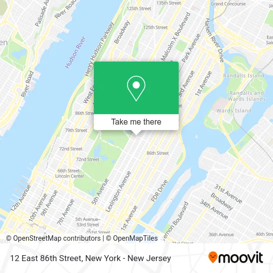 12 East 86th Street map