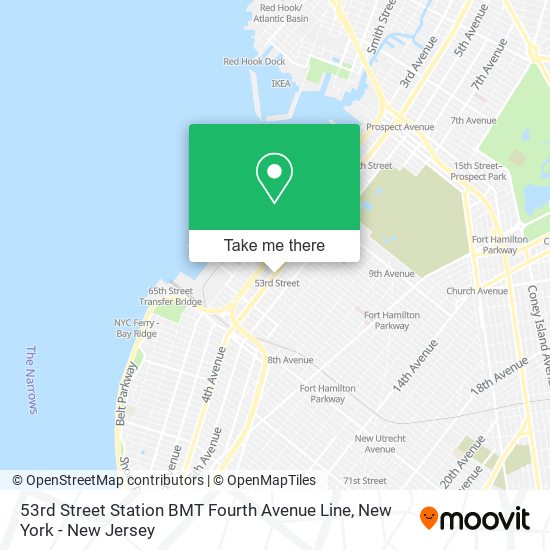 53rd Street Station BMT Fourth Avenue Line map